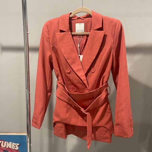 C/MEO Collective Jackets & Blazers - C/meo Collective Women's Pink and Orange Blazer Jacket